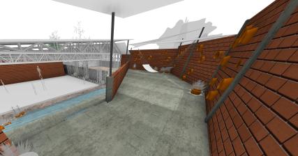 p09 - 3D View - p09 gradins terrasse